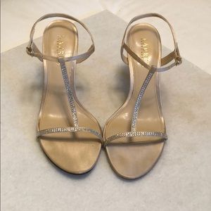 Gold Ralph Lauren strappy heels